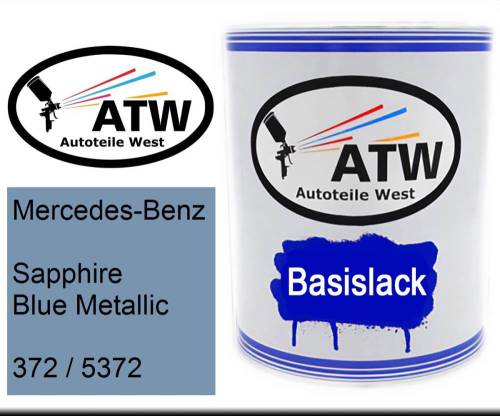 Mercedes-Benz, Sapphire Blue Metallic, 372 / 5372: 1L Lackdose, von ATW Autoteile West.